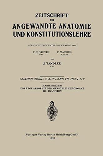 Cover for Marie Krieger · UEber Die Atrophie Der Menschlichen Organe Bei Inanition (Paperback Book) [1920 edition] (1920)