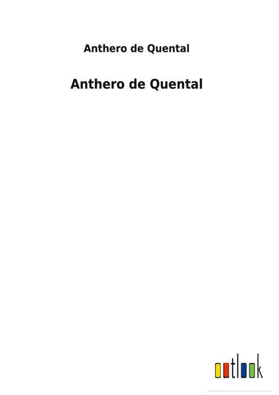 Cover for Anthero De Quental · Anthero de Quental (Hardcover Book) (2022)