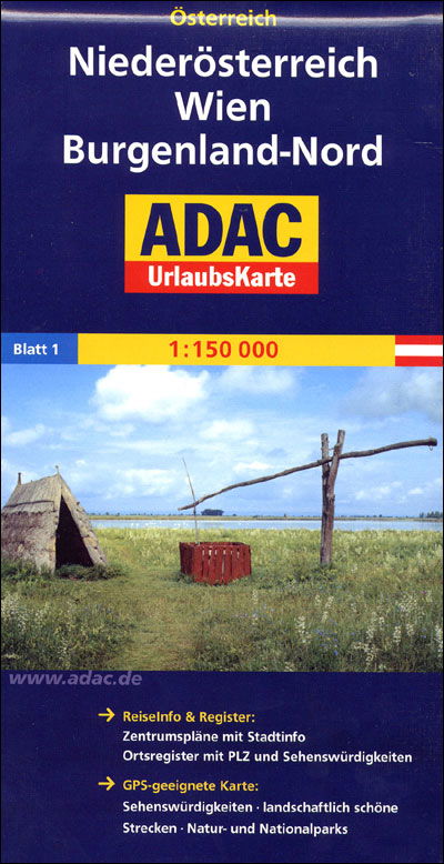 Cover for ADAC Verlag · Österreich UrlaubsKarte: Niederösterreich, Wien, Burgenland-Nord (Book) (2013)