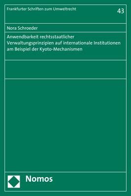 Cover for Schroeder · Anwendbarkeit rechtsstaatlich (Book) (2015)