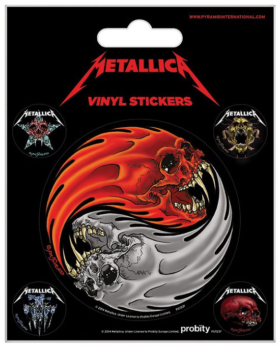 Yin & Yang - Skulls Pushead (Vinyl Stickers Pack / Adesivi Vinile) - Metallica: Pyramid - Produtos - PYRAMID - 5050293472379 - 