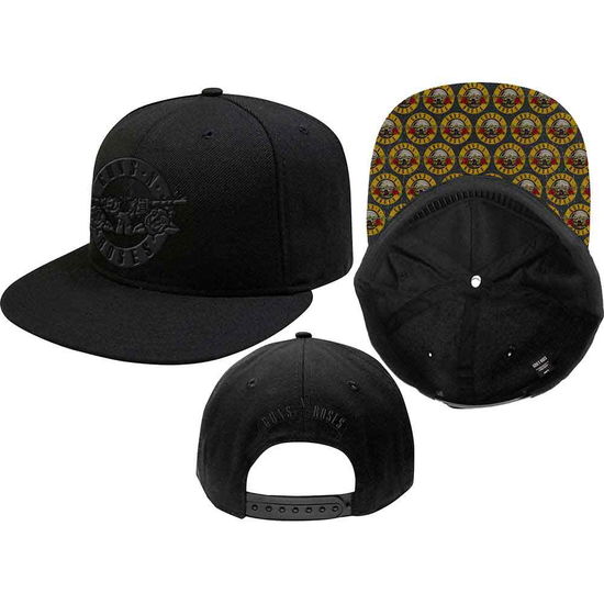 Cover for Guns N Roses · Guns N' Roses Unisex Snapback Cap: Circle Logo (TØJ) [Black - Unisex edition]