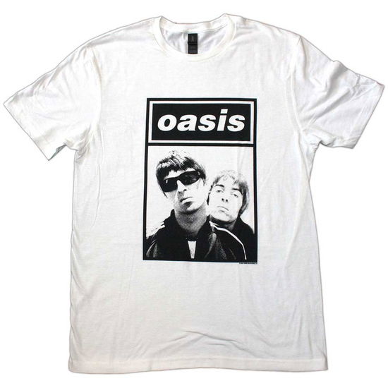 Oasis Unisex T-Shirt: Noel & Liam Boxed Photo - Oasis - Merchandise -  - 5056737271379 - August 6, 2024