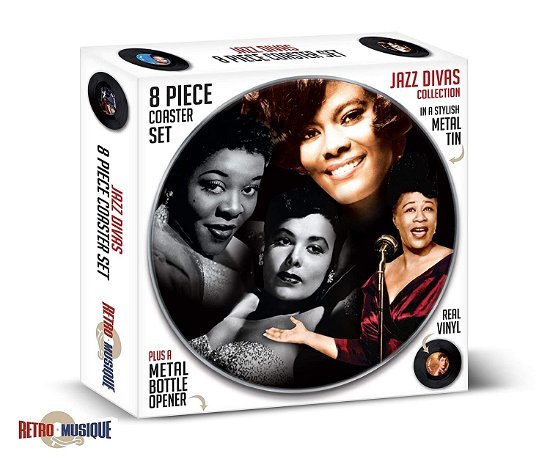 Jazz Divas - 8 Pieces Coaster Set with Real Vinyl Coasters - Retro Musique - Music Protection - Merchandise - RETRO MUSIQUE - 5060474054379 - 
