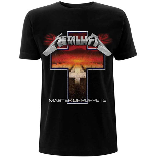 Metallica Unisex T-Shirt: Master of Puppets Cross - Metallica - Produtos - PHD - 5060489508379 - 22 de outubro de 2018