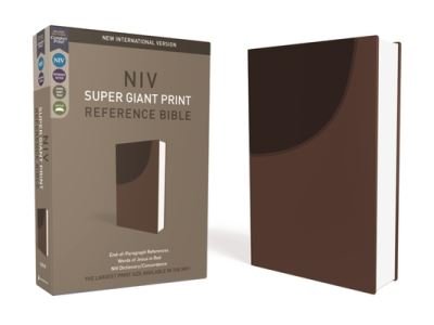 NIV, Super Giant Print Reference Bible, Leathersoft, Brown, Red Letter Edition, Comfort Print - Zondervan - Books - Zondervan - 9780310449379 - March 13, 2018