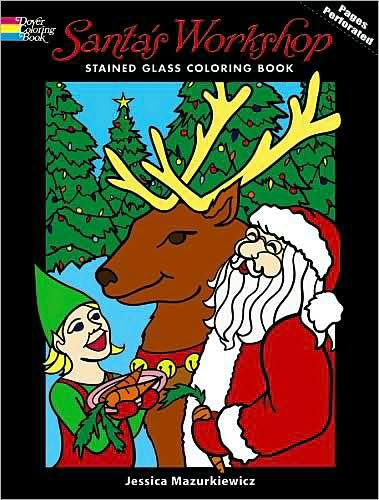 Cover for Jessica Mazurkiewicz · Santa'S Workshop Stained Glass Coloring Book - Holiday Stained Glass Coloring Book (MERCH) (2008)