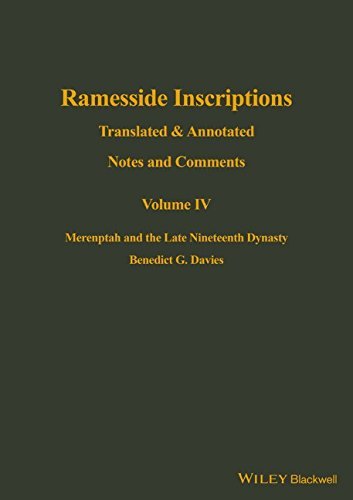 Cover for BG Davies · Ramesside Inscriptions, Notes and Comments Volume IV - Merenptah and the Late Nineteenth Dynasty (Hardcover bog) [Volume 4 edition] (2014)