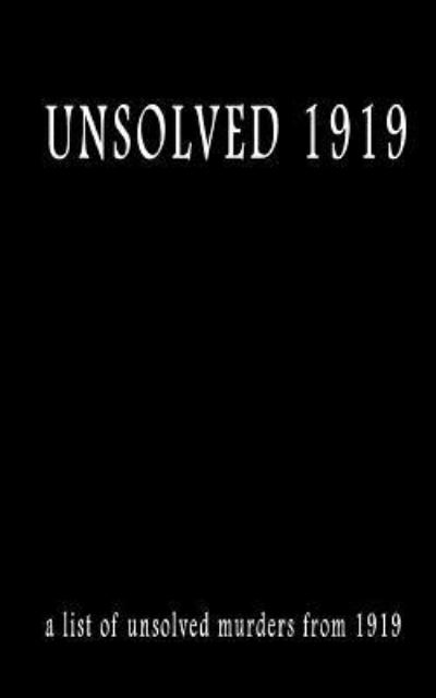 Cover for Pat Finn · Unsolved 1919 (Pocketbok) (2016)