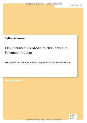 Cover for Sylke Lehmann · Das Intranet Als Medium Der Internen Kommunikation (Paperback Bog) [German edition] (2000)