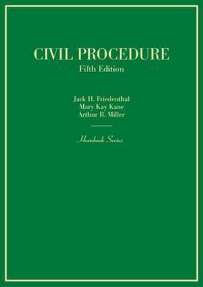 Civil Procedure - Hornbook - Jack H. Friedenthal - Books - West Academic Publishing - 9780314290380 - March 30, 2015