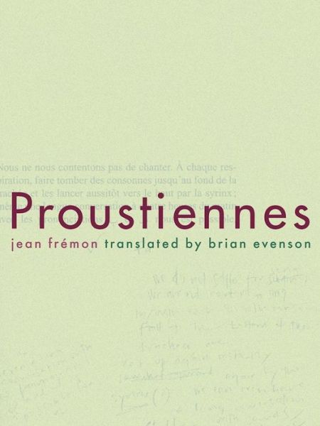 Cover for Jean Fremon · Proustiennes (Book) (2016)