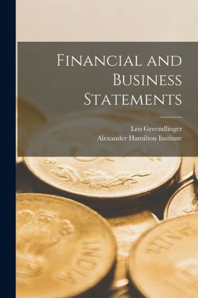 Cover for Leo 1879- Greendlinger · Financial and Business Statements (Pocketbok) (2021)
