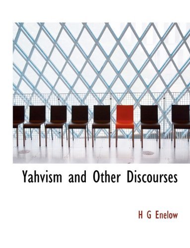 Cover for H G Enelow · Yahvism and Other Discourses (Paperback Book) (2010)