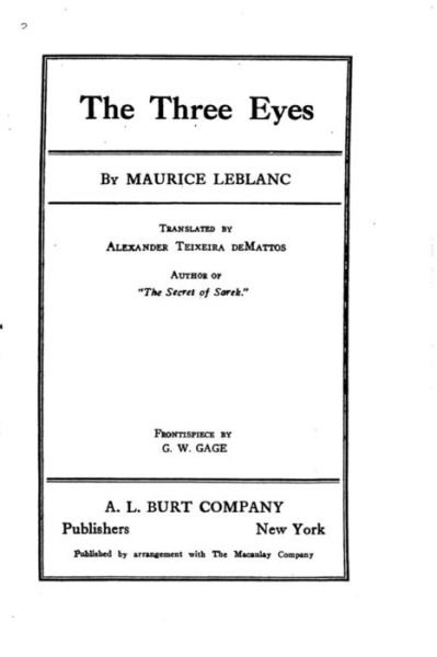 Cover for Maurice Leblanc · The Three Eyes (Pocketbok) (2016)