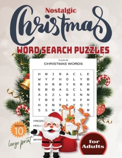 Cover for S M Design · Nostalgic christmas word search puzzles large print for Adults Volume10 (Paperback Book) (2020)