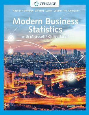 Cover for Anderson, David (University of Cincinnati) · Modern Business Statistics with Microsoft (R) Excel (R) (Hardcover Book) (2020)