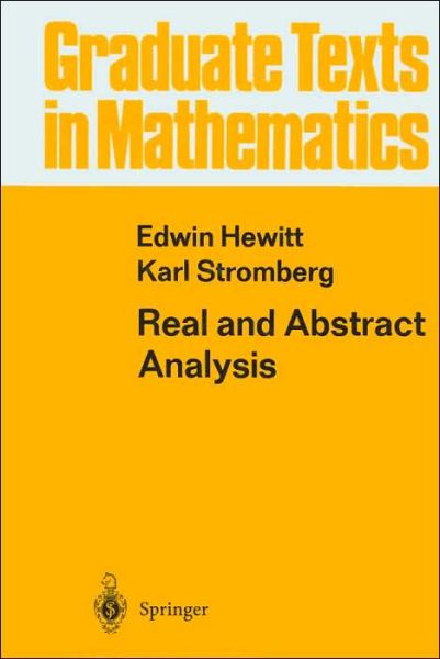 Cover for Edwin Hewitt · Real and Abstract Analysis: A Modern Treatment of the Theory of Functions of a Real Variable - Graduate Texts in Mathematics (Hardcover bog) (1975)