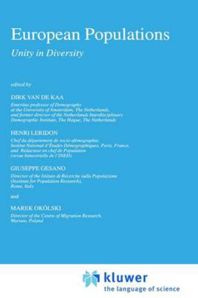 Cover for Guiseppe Gesano · European Populations: Unity in Diversity - European Studies of Population (Hardcover Book) [1999 edition] (1999)