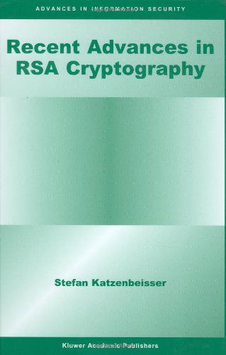 Cover for Stefan Katzenbeisser · Recent Advances in Rsa Cryptography - Advances in Information Security (Hardcover Book) (2001)