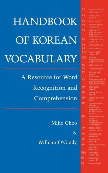 Cover for Miho Choo · Handbook of Korean Vocabulary: A Resource for Word Recognition and Comprehension (Hardcover Book) (1996)
