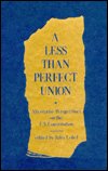 Cover for Jules Lobel · Less Than Perfect Union (Hardcover Book) (1988)
