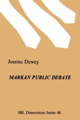 Cover for Joanna Dewey · Markan Public Debate: Literary Technique, Concentric Structure, and Theology in Mark 2:1-3:6 (Sbl Dissertation Series, Number 48) (Pocketbok) (1980)