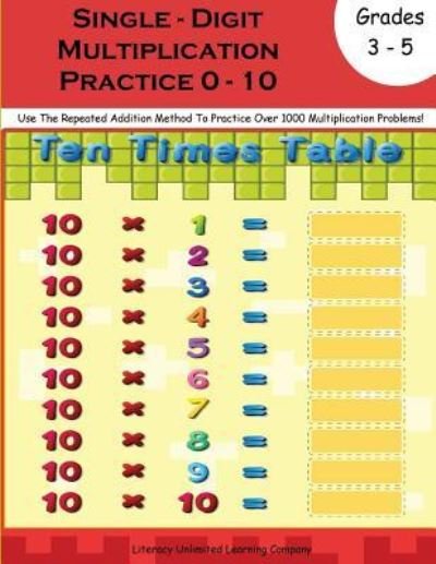 Cover for Literacy Unlimited Learning Company · Multiplication Practice Workbook (Pocketbok) (2016)