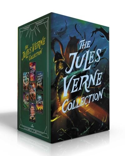 Cover for Jules Verne · The Jules Verne Collection (Boxed Set): Journey to the Center of the Earth; Around the World in Eighty Days; In Search of the Castaways; Twenty Thousand Leagues Under the Sea; The Mysterious Island; From the Earth to the Moon and Around the Moon; Off on a (Paperback Bog) [Boxed Set edition] (2024)