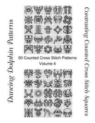 Cover for Dancing Dolphin Patterns · Contrasting Counted Cross Stitch Squares (Paperback Book) (2019)