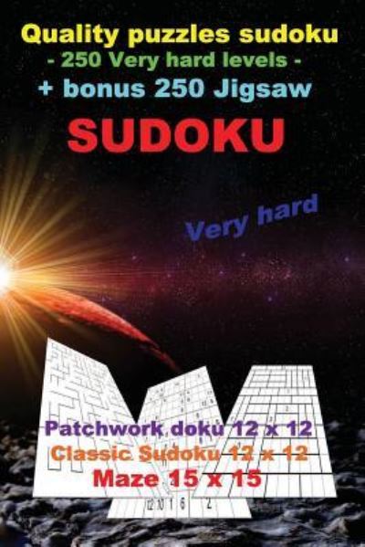 Cover for Andrii Pitenko · Quality Puzzles Sudoku - 250 Very Hard Levels + Bonus 250 Jigsaw Sudoku (Paperback Book) (2018)