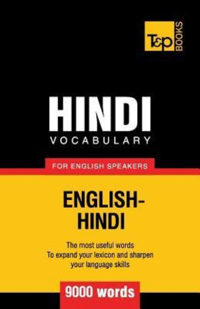 Cover for Andrey Taranov · Hindi vocabulary for English speakers - 9000 words - American English Collection (Taschenbuch) (2016)