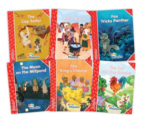 Cover for Emily Guille-Marrett · Jolly Phonics Folktales Red Readers (Level 1) Complete Set (1-6): in Precursive Letters (Paperback Book) [British English edition] (2024)