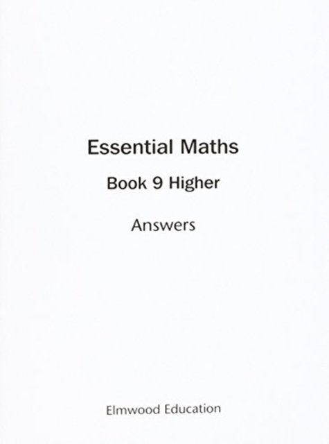 Cover for David Rayner · Essential Maths 9 Higher Answers - Essential Maths (Paperback Book) (2015)