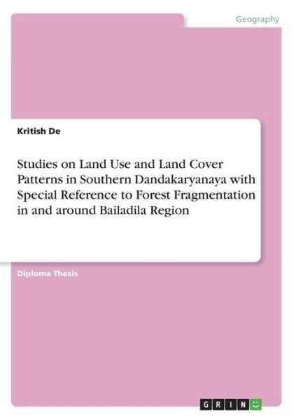 Cover for De · Studies on Land Use and Land Cover P (Bok)