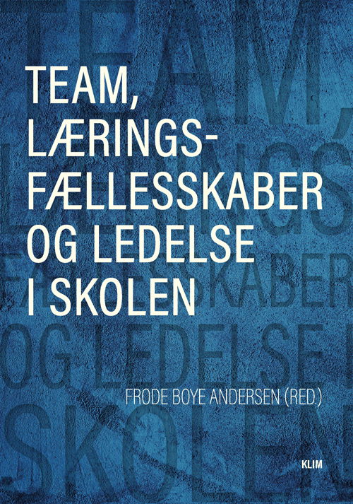 Cover for Frode Boye Andersen (red.) · Team, læringsfællesskaber og ledelse (Sewn Spine Book) [1. Painos] (2019)