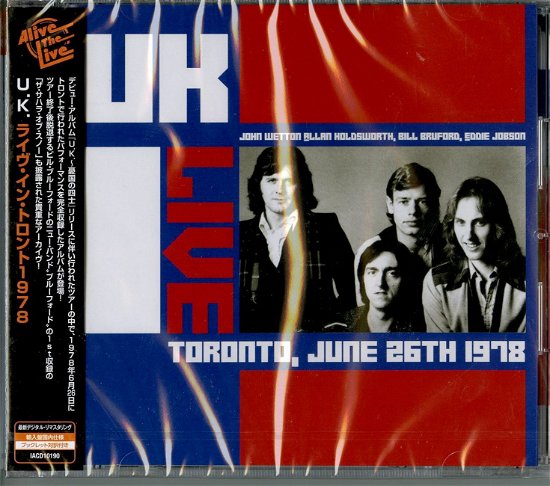 Cover for U.k. · Live Toronto, June 26th 1978 (CD) [Japan Import edition] (2019)