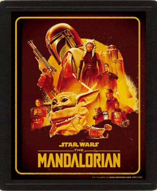Cover for The Mandalorian · The Mandalorian S2 (Montage) Framed 3D (Wall art) (2024)