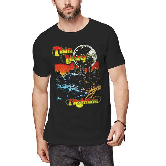 Thin Lizzy Unisex T-Shirt: Nightlife Colour - Thin Lizzy - Marchandise - MERCHANDISE - 5056012035382 - 19 décembre 2019