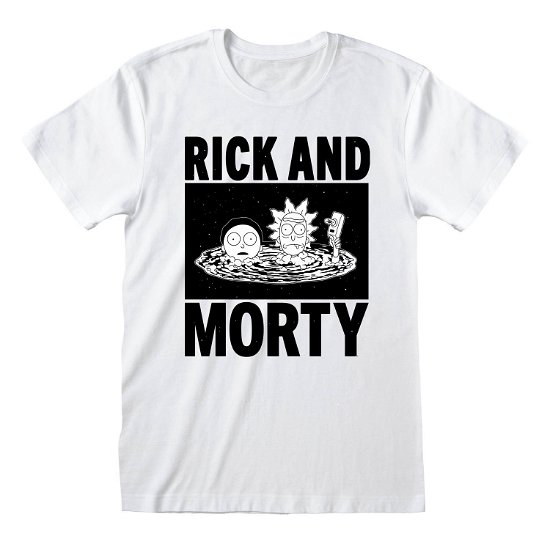 Rick And Morty: Black And White (T-Shirt Unisex Tg. S) - Rick And Morty - Andet -  - 5056463431382 - 