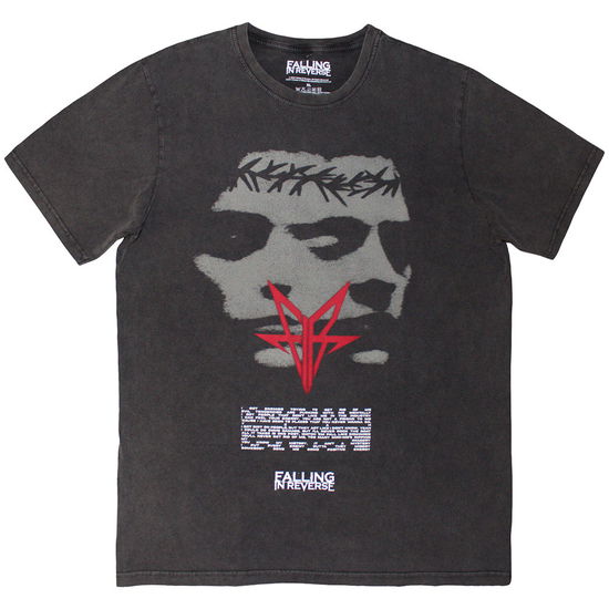 Cover for Falling In Reverse · Falling In Reverse Unisex Stone Wash T-Shirt: Blur (Charcoal Grey) (T-shirt) [size M] (2025)