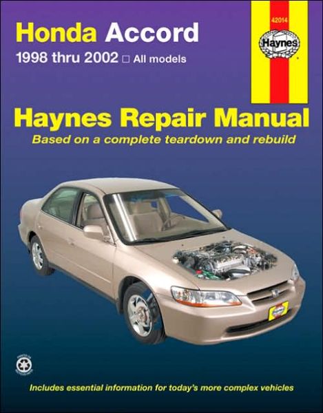 Cover for Haynes Publishing · Honda Accord (1998-2002) Haynes Repair Manual (USA) (Paperback Book) [H42014 edition] (2004)