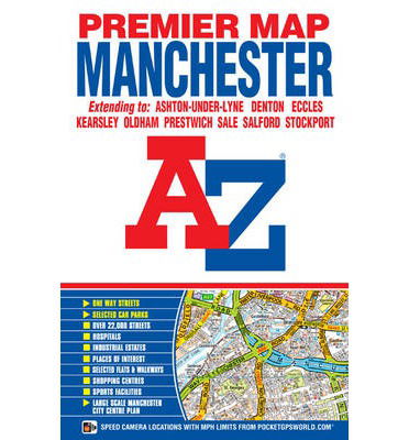 Cover for Geographers' A-Z Map Company · Manchester Premier Map - A-Z Premier Street Maps (Map) [4 Revised edition] (2016)