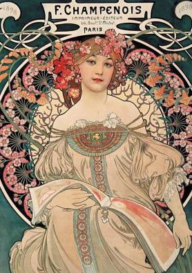 Carnet Blanc Affiche Mucha, Imprimerie Champenois - Mucha-a - Bøger - Hachette Livre - Bnf - 9782011168382 - 1. marts 2016