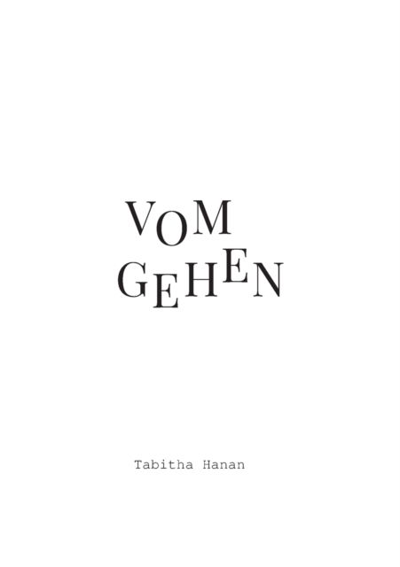 Cover for Tabitha Hanan · Vom Gehen (Paperback Book) (2021)