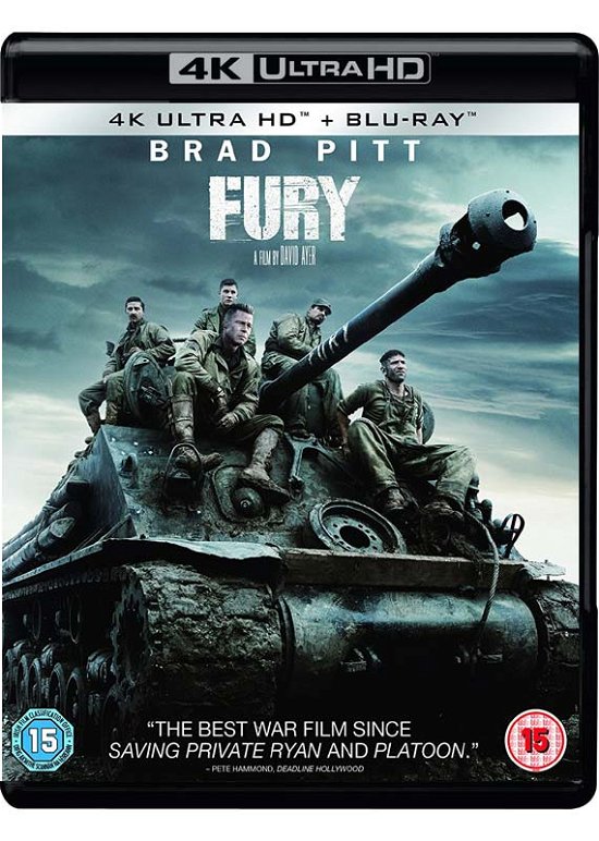 Cover for Fury (4k Blu-ray) (Blu-ray) (2018)