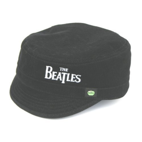 Cover for The Beatles · The Beatles Unisex Military Style Hat: Corduroy Drop T Logo (MERCH) [Black - Unisex edition]