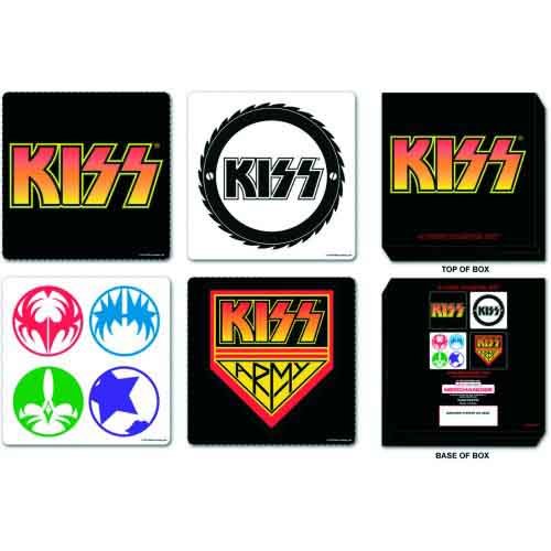 KISS Cork Coaster Set: 4 Piece Set In Presentation Box - Kiss - Merchandise -  - 5055295317383 - 