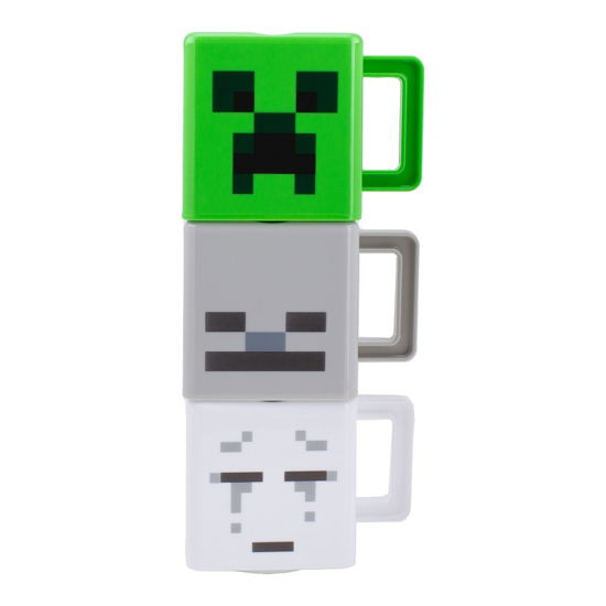 Paladone Minecraft Stacking Mugs x3 Merch - Paladone Minecraft Stacking Mugs x3 Merch - Merchandise - Paladone - 5055964785383 - 
