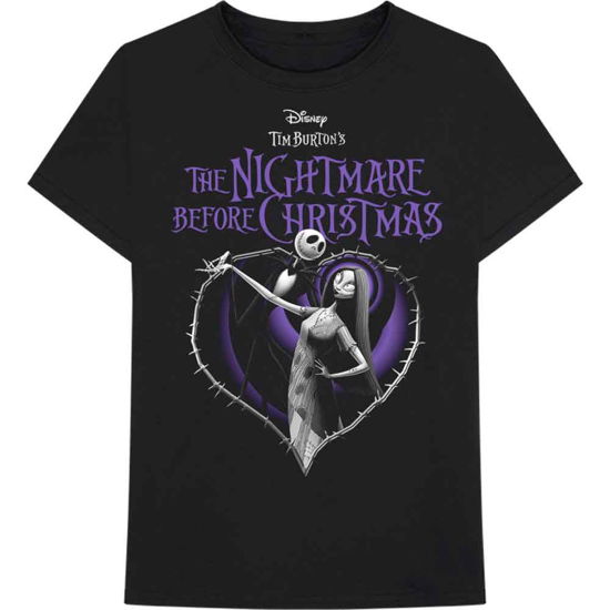 The Nightmare Before Christmas Unisex T-Shirt: Purple Heart - Nightmare Before Christmas - The - Koopwaar -  - 5056368634383 - 